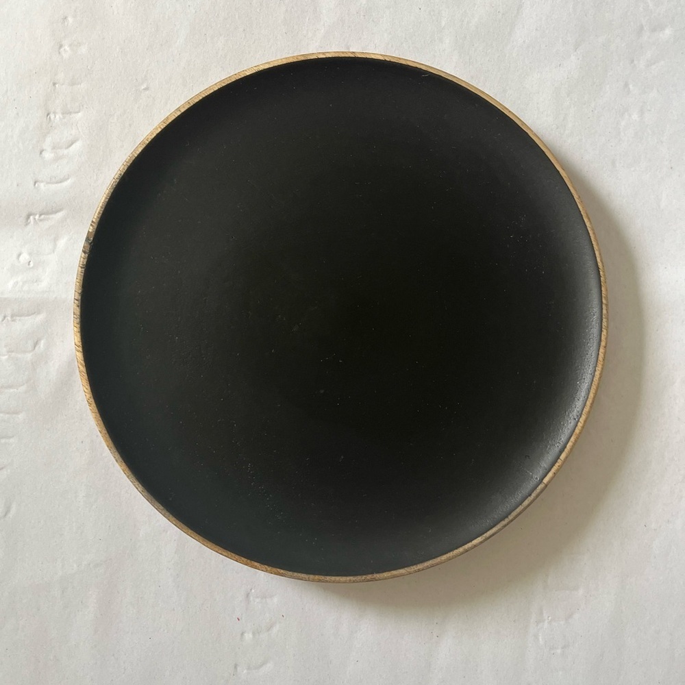 H&M Wooden Black Dinner Plate